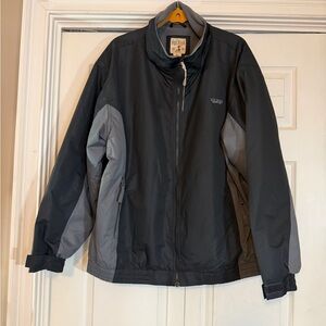 NWT Red Head Brand Co Mens Coat Jacket Full Zip Lined Black Gray Pockets Warm